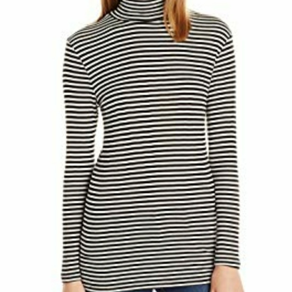 C&C California NWT black & white stripe turtleneck - Picture 3 of 4